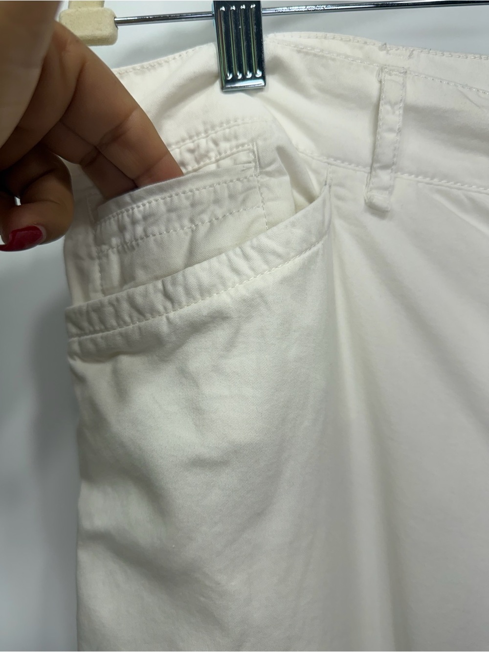 Lauren Ralph Lauren White Cotton Straight Leg Pants Size 14 - Picture 5 of 12